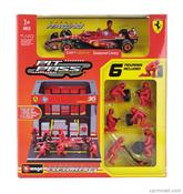 Burago 1/43 F1 Ferrari SF-24 Charles Leclerc Pit Pass Diorama