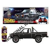 BACK TO THE FUTURE MARTY'S SKATEBOARD AND 1985 TOYOTA PICKUP DIE CAST 1/24 MODEL