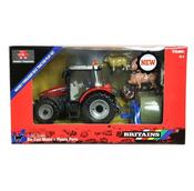 BRITAINS 43205 MASSEY FERGUSON 5612 TRACTOR PLAY SET