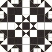 Arrow Black Ceramic Tile 31.6 x 31.6cm