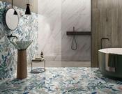 Wonderwall Botanicals Tiffany White Pattern Porcelain Tiles 120 x 60cm