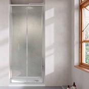 Oslo Bifold Shower Door In Recess - Chrome