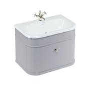 Burlington Chalfont 750 Wall Mounted Vanity Unit With Roll Top Washbasin - Classic Grey