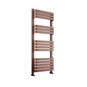 Camden Designer Flat Tube Heated Towel Rail - Brushed Bronze image