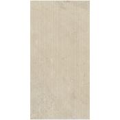 Casual Life Champagne Ribbed Stone Effect Porcelain Tile 60x120cm Matt image