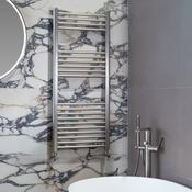Como Aromawell Heated Towel Rail - Brushed Nickel