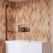 Crosswater Asura Hinged Bath Screen with Inline Panel 900x1500mm