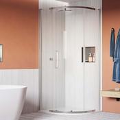 Crosswater Asura Quadrant Shower Door - Polished Stainless Steel image
