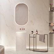 Dahlia White 4D Decor Marble Effect Tile 33x100cm Matt