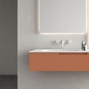 Fiora Synergy Designer Wall Mounted 1-Drawer Vanity Unit with Single Tap Hole Ceramic Basin