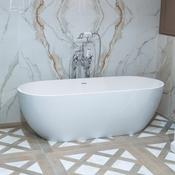 Granlusso™ Faenza 1700mm Freestanding Lightweight Stone Bath - Matte White image
