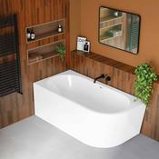 Granlusso™ Lucca 1500 Freestanding Back To Wall Corner Bath Acrylic