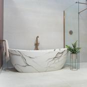 Granlusso™ Palermo 1750mm Marble Effect Freestanding Stone Bath - Honed Matte image