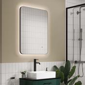 HiB Arcane Curve LED Illuminated Fog Free Mirror - Black