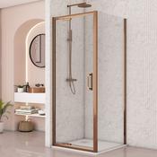 Image i9 Pivot Inswing Shower Door With Optional Side Panel - Brushed Bronze