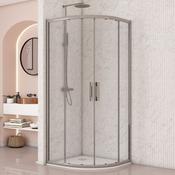 Image i9 Quadrant Double Sliding Shower Door - Brushed Nickel