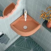 Kast Demi Clay Corner Wall-Mounted Concrete Basin image