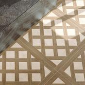 Livorno Crema Parquet Oak Wood Effect Porcelain Tile 120x120cm Matt