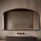 Marina Arched Bathroom Mirror - Matt Black image
