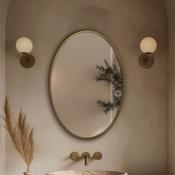 Marina Oval Bathroom Mirror - Brushed Brass image