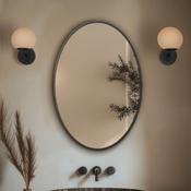 Marina Oval Bathroom Mirror - Gunmetal