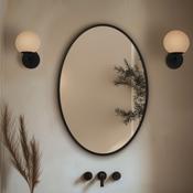 Marina Oval Bathroom Mirror - Matt Black image