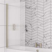 Mersey Fluted Bath Screen - Straight