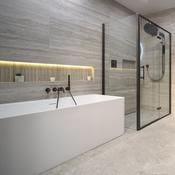 Nativa Lux Vena Travertine Effect Porcelain Tile 60x120cm Matt image