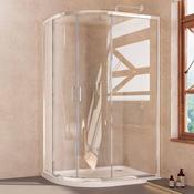 Oslo Offset Quadrant Double Sliding Shower Door - Chrome