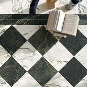 Prestige Arabesque 3D Marble Effect Porcelain Tile 30x30cm Satin