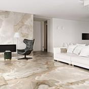 Rêves Noisette Onyx Effect Porcelain Tile 60x120cm Matt image