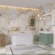 Rêves Noisette Onyx Effect Porcelain Tile 60x120cm Gloss