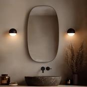 Shore Barrel Bathroom Mirror - Matt Black image