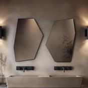 Shore Oblique Hex Bathroom Mirror - Matt Black image