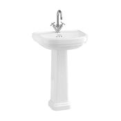 Burlington Riviera D Shape White Basin With Standard Pedestal image
