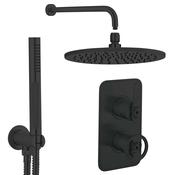 Crosswater Union 2 Outlet Thermostatic Shower Valve With Pencil Handset and Wall Mounted Overhead image