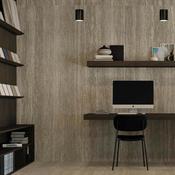 Arte Mocha Travertine Marble Effect Outdoor and Indoor Porcelain Tile 60x120cm Antislip Matt image