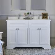 Burlington 1300 Freestanding 4-Door Vanity Unit With Worktop and Double Bowl