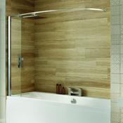 iBATHSCREEN Bath Panel With Curved Curtain Rail
