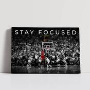 Stay Focused Michael Jordan Canvas | Design Gaff | Ireland image