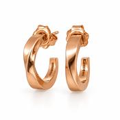 Mobius 9ct rose gold hoop earrings