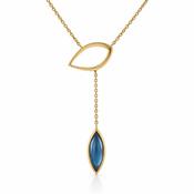 Duille Nua Topaz Pendant in 9ct Yellow Gold