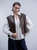 Haako - Chocolate Pleather Waistcoat image