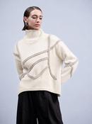 Haako - Off White Cable Design Knit image