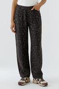 Oui - Dark Animal Print Pants