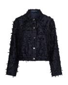 Red Button - Navy Fringe Bomber image