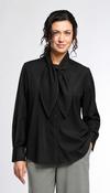 Vetono - Black Blouse with Collar