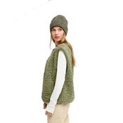 Roxy Best Town Women Green Zip Sherpa Vest image