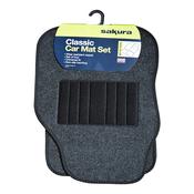 4PC PLAIN CARPET CAR MAT SET image