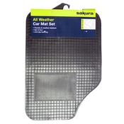 4PC PLAIN RUBBER MAT SET